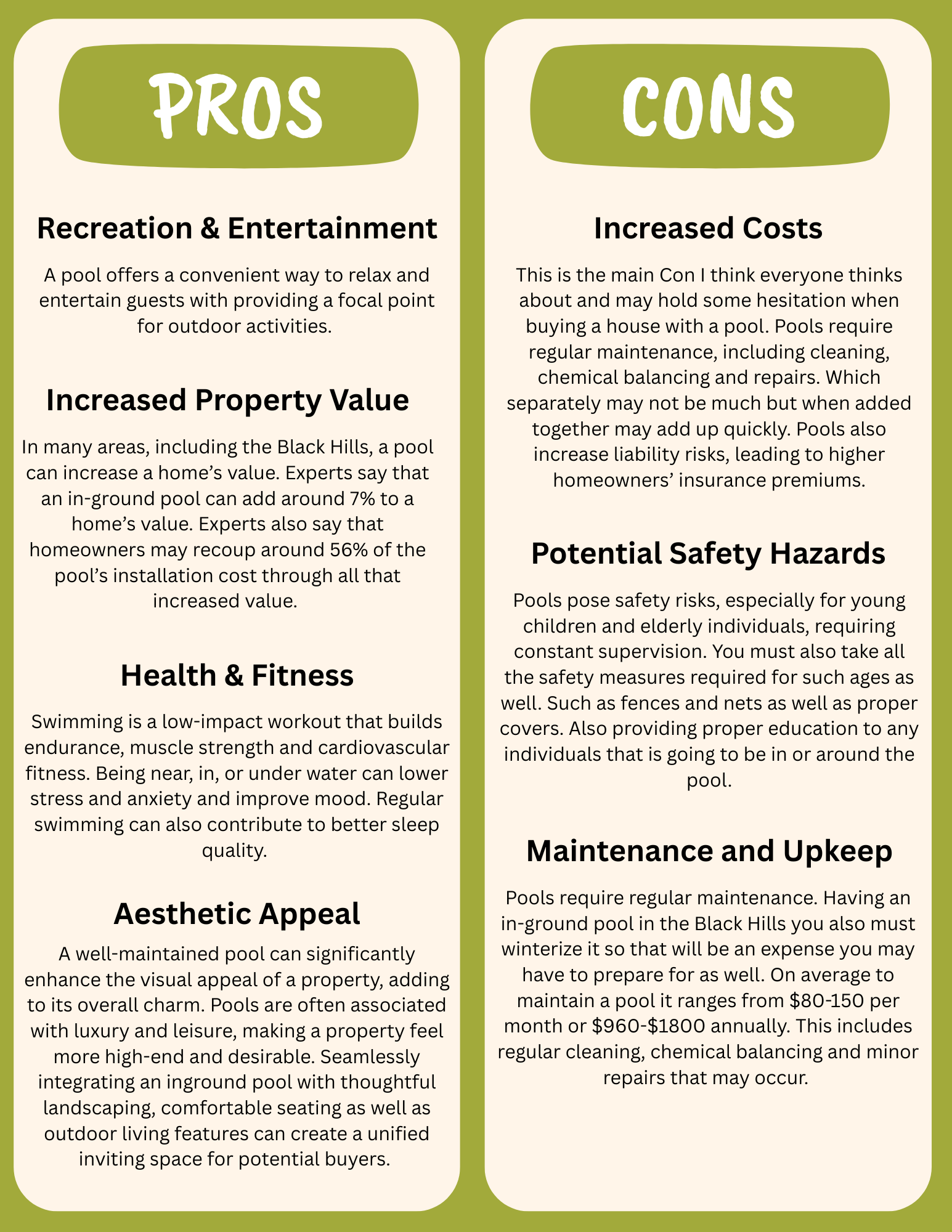 Pros And Cons List For Buying A House